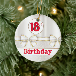 CUSTOM 18th Birthday Keramik Ornament