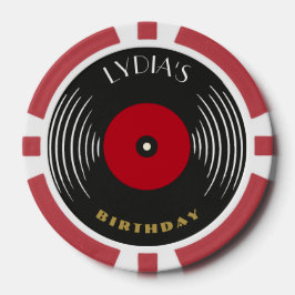 Custom 1920s Vintage Vinyl Record Poker Chip