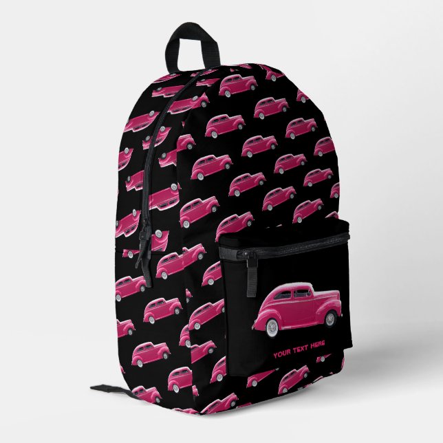 Custom 1940 Famous American Make Sedan Bedruckter Rucksack (Rückseitige Ecke links)