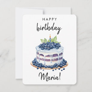 Custom 1 Birthday Cake Card, Personalisierte Gebur Feiertagskarte