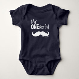 Custom 1st Mr Onederful Bowtie Birthday Baby Baby Strampler