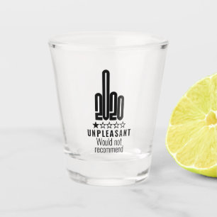 Custom 2020 Middle Finger Review empfiehlt Schnapsglas
