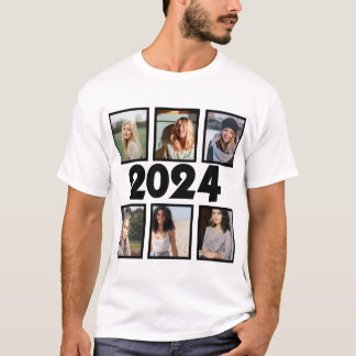 Custom 2024 6 Foto Collage T-Shirt