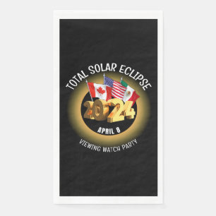 Custom 2024 INSGESAMT SOLAR ECLIPSE Flags Serviette