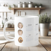Custom 2025 Kalender mit drei Fotos Riesenmantel
