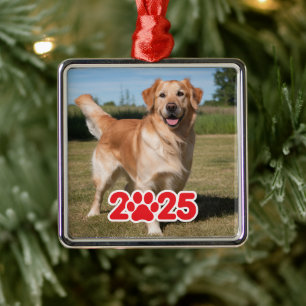 Custom 2025 Pet-Foto Ornament Aus Metall
