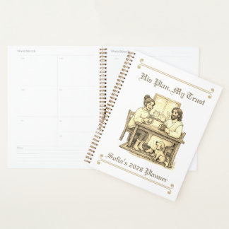 Custom 2026-2027 Sepia Jesus Minimalist Planner
