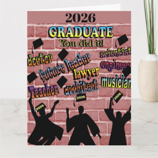 Custom 2026 You Did It Graduate Graduation Karte