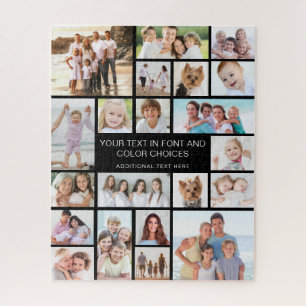 Custom 21 Foto Collage Personalisiert Black