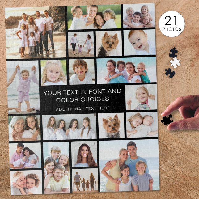Custom 21 Foto Collage Personalisiert Black (Von Creator hochgeladen)