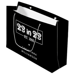 Custom 23. Geburtstag Geschenk 23 in 23 Est 2000 Große Geschenktüte