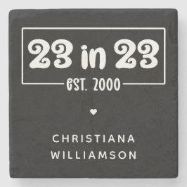 Custom 23. Geburtstag Geschenk 23 in 23 Est 2000 Steinuntersetzer