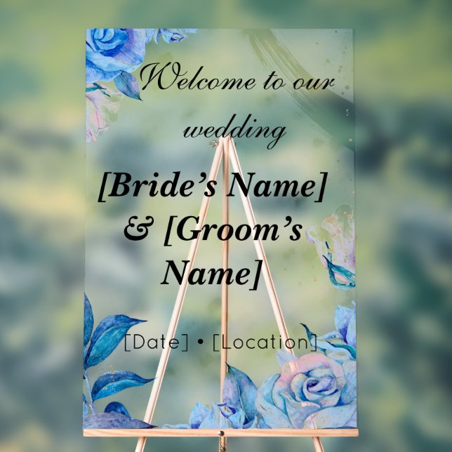 Custom 24" x36" Wedding Acrylic Sign Acrylschild (Neutral)