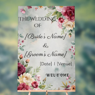 Custom 24" x 36" Wedding Acrylic Sign Acrylschild