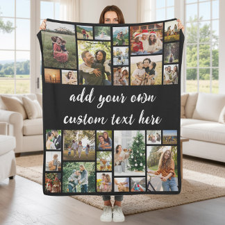 Custom 28 Foto Collage Fleecedecke