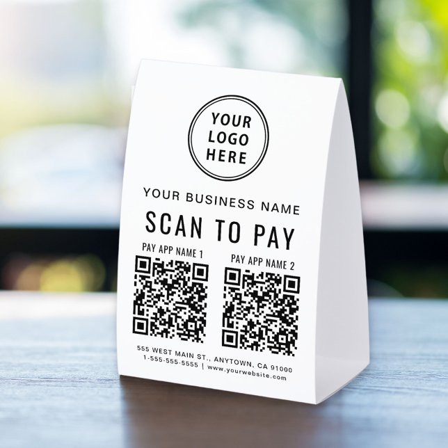 Custom 2 App QR Code Scan To Pay Tischaufsteller (Von Creator hochgeladen)