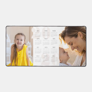 Custom 2 Foto and Year Calendar 2026 Large Mouse Schreibtischunterlage