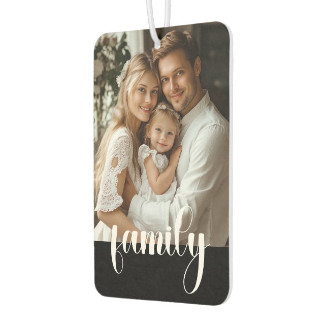 Custom 2 Foto FAMILY LIEBE XO Autolufterfrischer (Links)