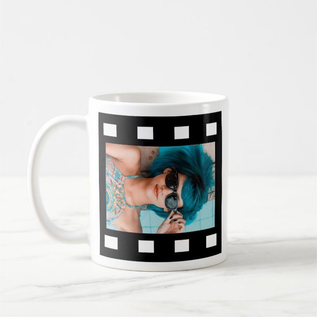 Custom 2 Foto Filmrolle  Kaffeetasse (Links)
