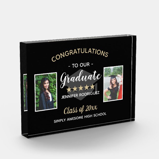 Custom 2 Foto Herzlichen Glückwunsch Graduate Absc (Links)