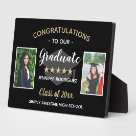 Custom 2 Foto Herzlichen Glückwunsch Graduate Absc Fotoplatte