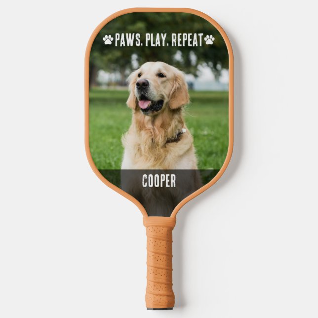 Custom 2 Foto Pet Hund Pickleball Paddel Pickleball Schläger (Vorderseite)