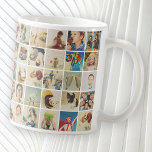 Custom 30 Fotos Moderne Familie und Haustiere Kaffeetasse<br><div class="desc">Fügen Sie benutzerdefinierte Begleithunde,  Katze oder Vogel,  Fotos und Freunde mit einfachem Rahmen hinzu</div>