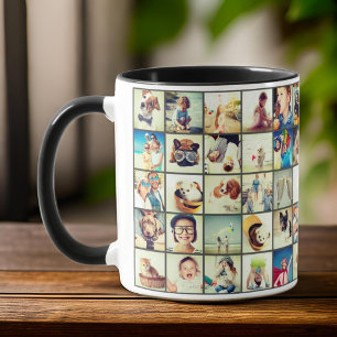 Custom 30 Fotos Moderne Familie und Haustiere Tasse