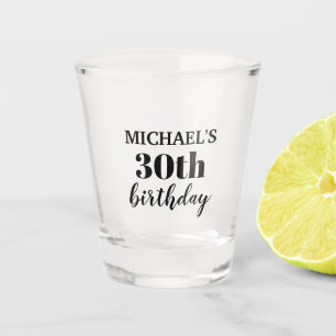 Custom 30. Geburtstag Gastgeschenk Shot Glass Schnapsglas