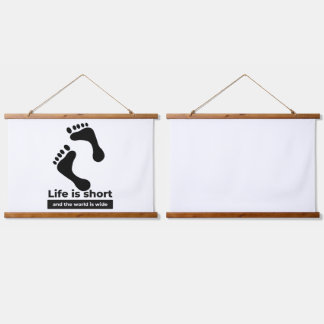 Custom 36"x26" Horizontal (Landschaft), Set von zw Wandteppich Mit Holzrahmen