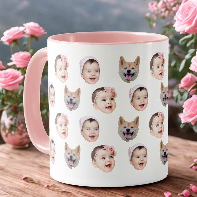 Custom 3 Baby Face Coffee Mug (Créateur téléchargé)