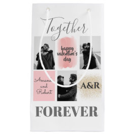 Custom 3 Couple Fotos Happy Valentines Kleine Geschenktüte