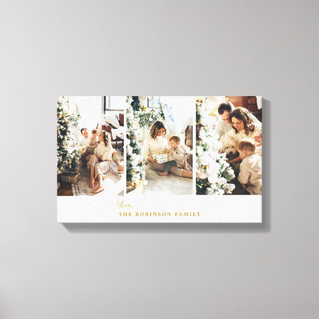 Custom 3 Foto Collage Modern Leinwanddruck (Vorderseite)