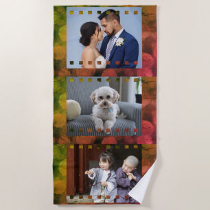 Custom 3 Foto Personalisiert Picture Film Strandtuch