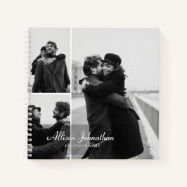 Custom 3 Fotos moderne Skriptfotografie Notizbuch