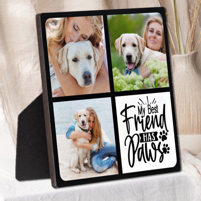 Custom 3 Pet Foto Collage Bester Freund Dog Lover Fotoplatte (Von Creator hochgeladen)