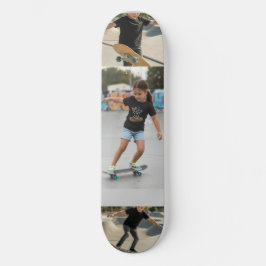 Custom 3-Photo Collage | Personalized Kids Action  Skateboard