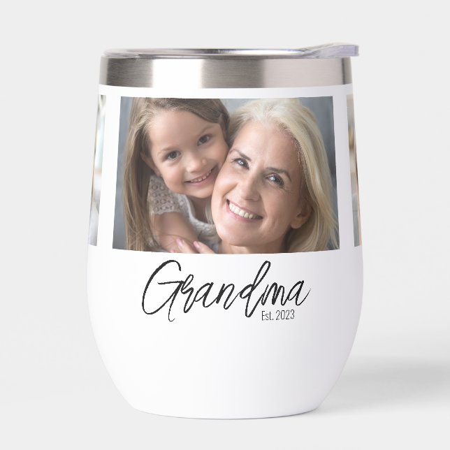 Custom 3 Photo Grandma Established Year (Links)