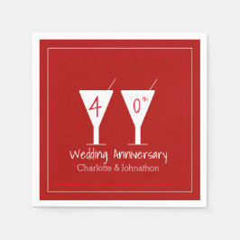 Custom 40. Ruby Hochzeitssaal Serviette