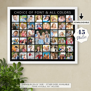 Custom 45 Foto Collage Personalisiert Poster