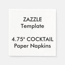 Custom 4.75" COCKTAIL Disposable Paper Napkins Serviette