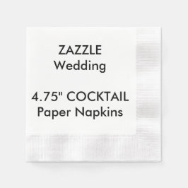 Custom 4.75" COCKTAIL Disposable Paper Napkins Serviette