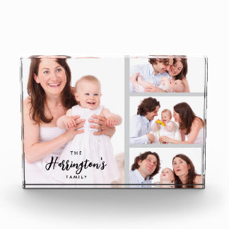 Custom 4 Family Photos Collage Rectangle Frame Fotoblock