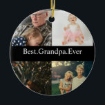 Custom 4 Foto Collage Beste Opa je Keramik Ornament<br><div class="desc">Custom 4 Foto Collage Beste Opa je Keramik Ornament</div>