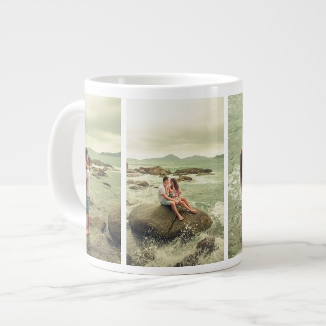 Custom 4 Foto Collage Coffee Tasse (Vorderseite Links)