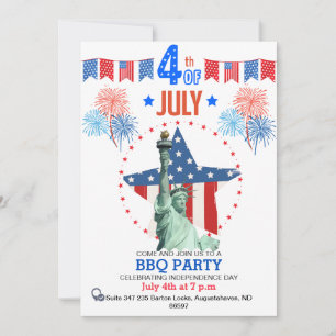 Custom 4. Juli Einladung  Patriotic GRILLEN Party