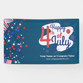 Custom 4. Juli USA Flag Theme Business Banner