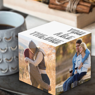 Custom 4 Picture You are the one Romantic Foto Würfel
