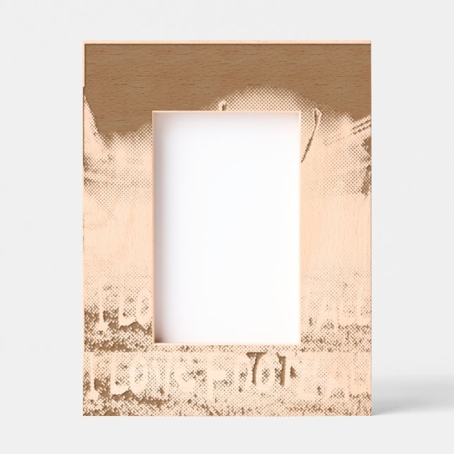 Custom 4" x 6" Portrait Frame, FrameStyle: natural Geätzte Rahmen (Vorderseite)