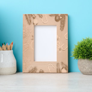 Custom 4" x 6" Portrait, FrameStyle: natürlich Geätzte Rahmen
